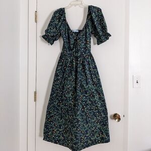 Hill House Ophelia Nap Dress, XS Midnight Garden Poplin